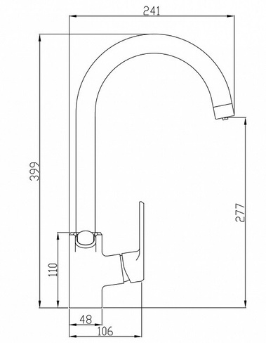 Смеситель для кухни с подключением к фильтру ZORG Steel Hammer (SH 901 SATIN) сатин