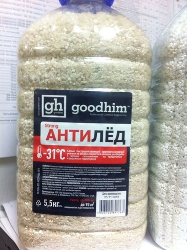 Антигололедный реагент сухой до -31°С Goodhim 501 5л