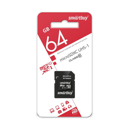 Flash micro SD64GB + SD (адаптер)