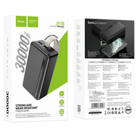 Портативный аккумулятор 30000mAh 2гн.USB, Type-C 5V, 2.1А (чёрный) "Hoco" J