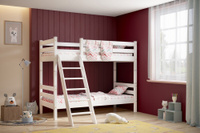 Двухъярусная кровать с наклонной лестницей "Соня" (Вариант 10) (Белый)