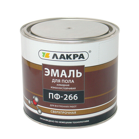 Эмаль ПФ-266 золотисто-коричневый 2.0 кг Лакра x 1/6/252