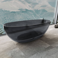 Прозрачная ванна Vincea VBT-6T01B 1700x750x550, цвет черный