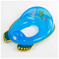 Детская накладка - сиденье на унитаз «Аква» антискользящая, цвет голубой Tega Baby