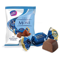 Конфеты шоколадные KONTI Моне со вкусом молочного трюфеля 200 г пакет 9663