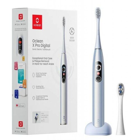 Электрическая зубная щетка OCLEAN X Pro Digital Y2076 насадки для щётки: 2шт, цвет:серебристый [c01000382]