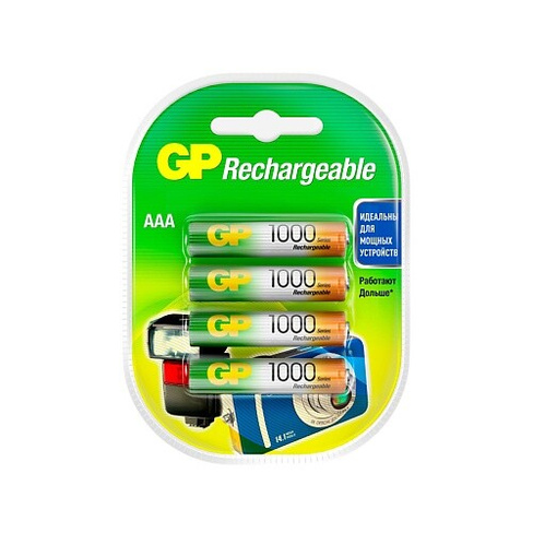 GP BATTERIES Батарейки аккумуляторные GP ААА (HR03) NiMH, мизинчиковые 4.0