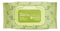 Tony Moly Салфетки для снятия макияжа с экстрактом зеленого чая The Chok Chok Green Tea No-Wash Cleansing Tissue 100шт