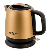 Чайник KITFORT KT-6111 золотистый/черный (нержавеющая сталь)