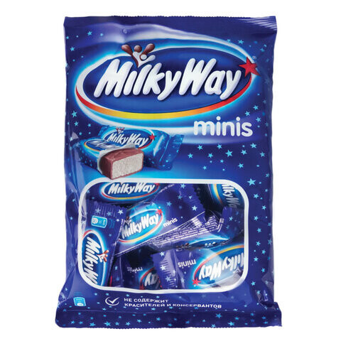 Батончики мини MILKY WAY Minis суфле в молочном шоколаде 176 г 2262