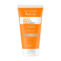 Крем солнцезащитный тонирующий для сухой и чувствительной кожи лица SPF50+ Avene/Авен туба 50мл Pierre Fabre