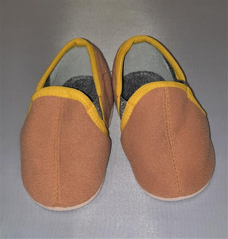 Тапочки детские цвет бежевый р.10-13,5, с блестящими вставками (10) Богородская обувь