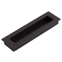 Ручка мебельная врезная 128 мм, цвет черный Без бренда Нет Черный