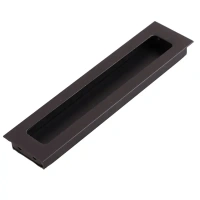 Ручка мебельная врезная 160 мм, цвет черный Без бренда Нет Черный