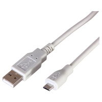 Кабель USB-microUSB 3 м, серый