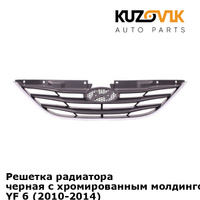 Решетка радиатора черная с хромированным молдингом Hyundai Sonata YF 6 (2010-2014) KUZOVIK