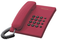 Проводной телефон Panasonic KX-TS2350 RUR - красный