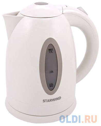 Чайник StarWind SKP2211 2200 Вт 1.7 л пластик белый