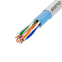 Интернет-кабель (витая пара) FTP CAT5e 4х2х0,46 мм экранированный CCA Ripo серый (25 м)