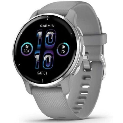 Смарт-часы Garmin Venu 2 Plus, 33мм, 1.3", серый/серый [010-02496-10]