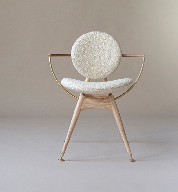 Metal chairs with circles. Circle chair. Circle chair. Lusch. Круглый стул.