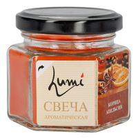 Свеча ароматическая Lumi Корица апельсин, парафин/стеарин, 6 часов