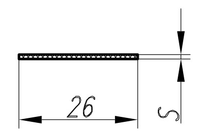 МПУ-012 Подкладка ПВХ под заполнение 20-26мм. 0,5*26*100мм. (400 шт./кор.) Татпроф