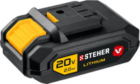 Аккумуляторная батарея STEHER V1, 20 В, 2.0 Ач (V1-20-2)
