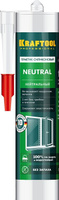 Нейтральный силиконовый герметик KRAFTOOL Neutral 300 мл белый (41257-0)