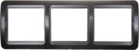 Накладная панель СВЕТОЗАР Гамма, вертикальная цвет темно-серый металлик тройная (SV-54149-DM)