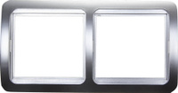 Накладная панель СВЕТОЗАР Гамма, горизонтальная цвет светло-серый металлик двойная (SV-54146-SM)