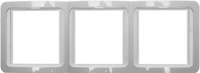 Накладная панель СВЕТОЗАР Гамма, тройная вертикальная цвет бежевый (SV-54149-B)