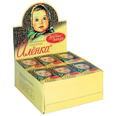 Шоколад Алёнка молочный мини-плитки порционный, 15 г, 42 уп. Аленка