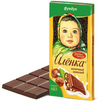 Шоколад Алёнка молочный с фундуком, 90 г