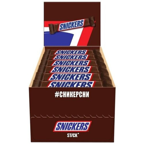 Батончик Snickers Stick, 20 г, 32 шт.