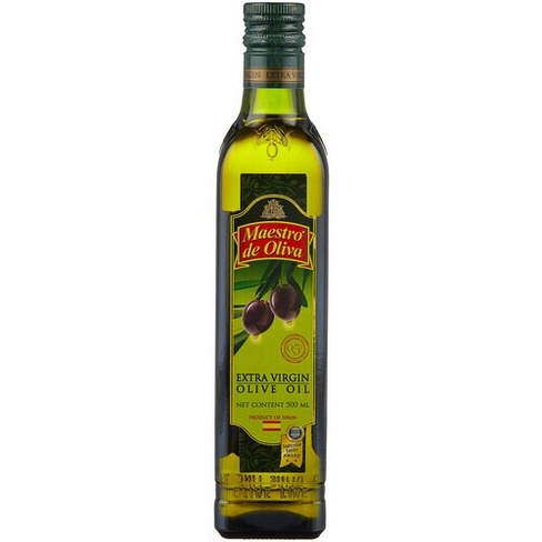 Масло оливковое Maestro De Oliva Extra Virgin, стеклянная бутылка, 0.5 л