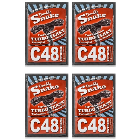 Дрожжи DoubleSnake Спиртовые C48 Turbo (4 шт. по 130 г)