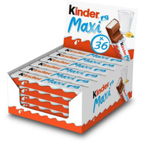 Шоколад Kinder Chocolate Maxi молочный, 36 штук по 21 г