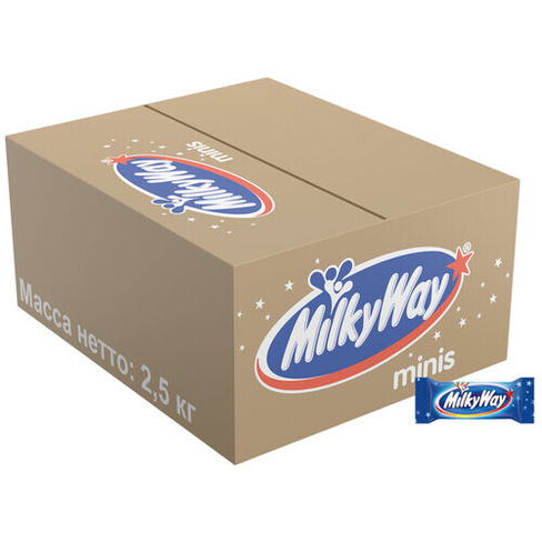 Батончик Milky Way Minis, 2.5 кг, картонная коробка