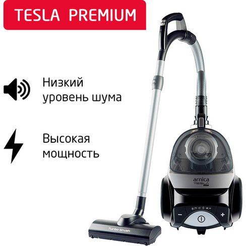Ультратихий пылесос для дома ARNICA Tesla Premium ET14320, контейнер 3л, 70 дБ, серебристый