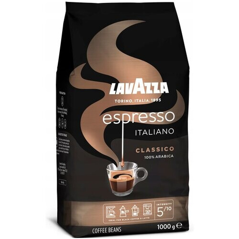 Кофе в зернах Lavazza Espresso Italiano Classico (Caffe Espresso), фрукты, шоколад, средняя обжарка, 2 уп., 1 кг