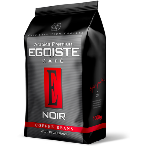 Кофе в зернах Egoiste Noir, средняя обжарка, 5 уп., 1 кг