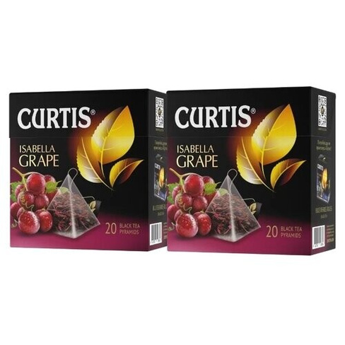 Чай черный Curtis Isabella Grape в пирамидках, мальва, роза, 2 пак., 2 уп. CURTIS