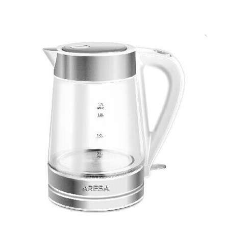 Чайник ARESA AR-3440, белый/серебристый