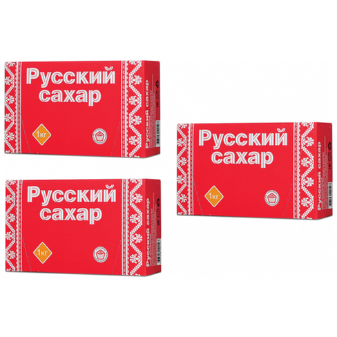 Сахар Русский сахар кусковой, 1 кг, 3 шт.