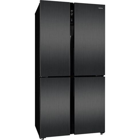 Холодильник HIBERG RFQ-500DX NFXd inverter отдельностоящий, 4 двери, 545 л, темная нержавеющая сталь