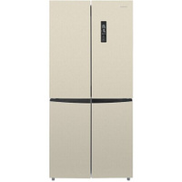 Холодильник NORDFROST RFQ-510 NFH inverter, Cross Door, отдельностоящий, Total No Frost, 470 л, шампань