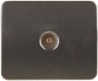 Электрическая розетка СВЕТОЗАР Гамма, телевизионная без вставки и рамки цвет темно-серый металлик (SV-54115-DM)