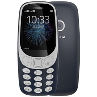 Телефон Nokia 3310 Dual Sim (2017) Global для РФ, SIM+micro SIM, темно-синий