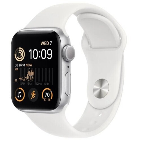 Умные часы Apple Watch Series SE Gen 2 40 мм Aluminium Case GPS, silver/white Sport Band
